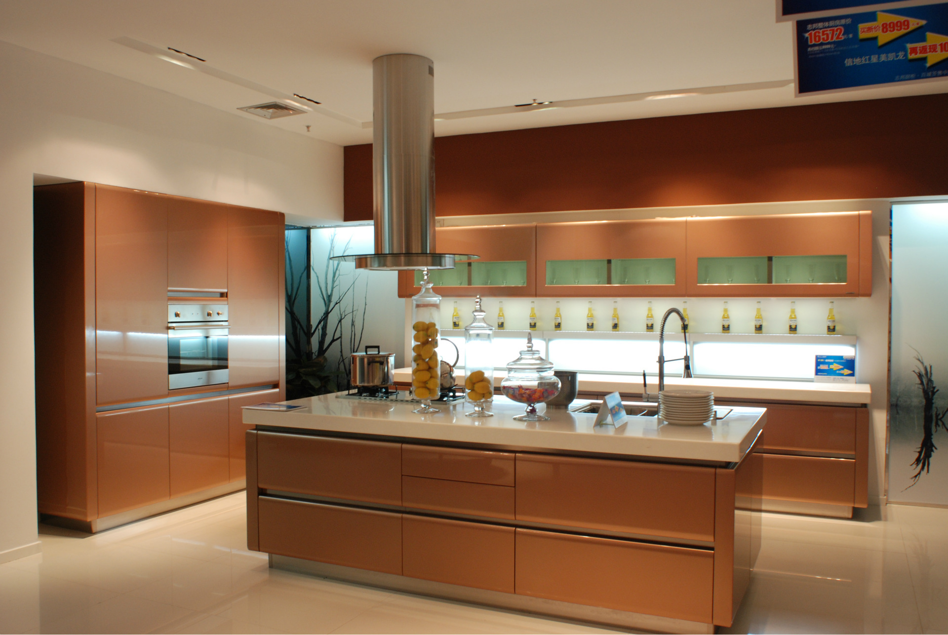 [阿甘橱柜]金属烤漆橱柜 图片