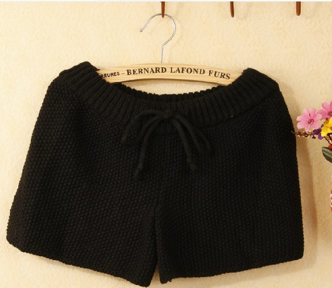 <em>女</em> 秋装 <em>加厚</em>毛线<em>短裤</em> 韩版 抽绳<em>加厚</em>针织 <em>短裤</em>