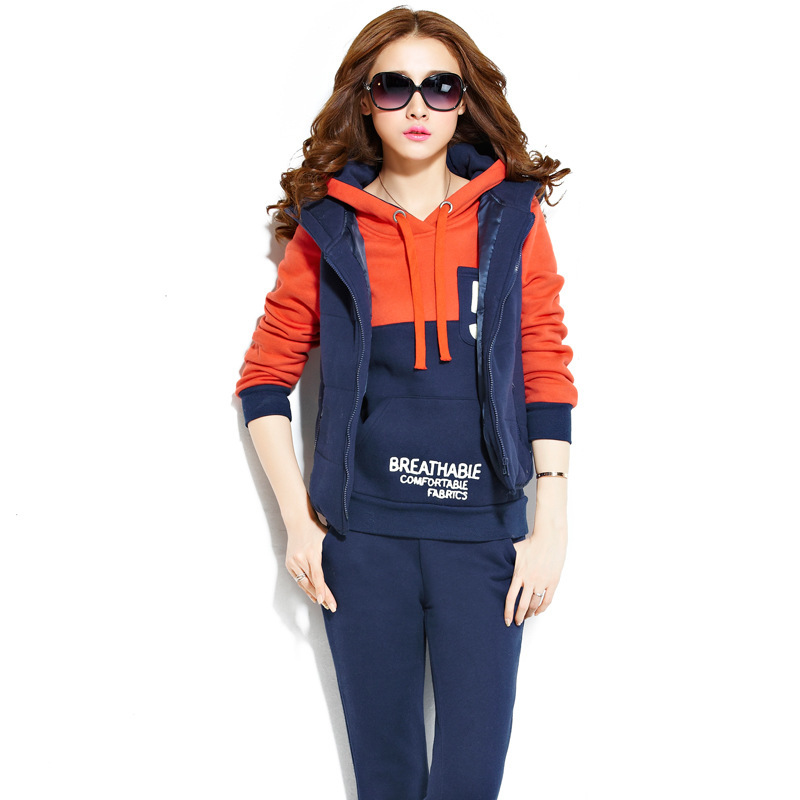 2013<em>卫衣三件套</em>加厚加绒 抓绒卫衣<em>女秋冬</em> 运动