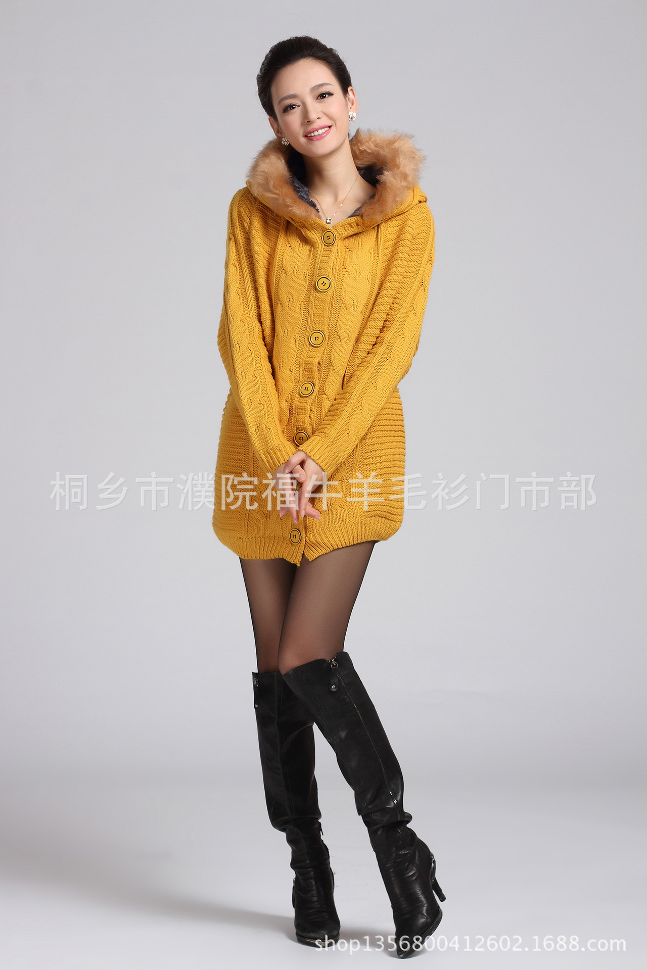 秋冬装新款韩版<em>休闲</em>大码宽松<em>毛衣</em> 中长款<em>加绒</em>