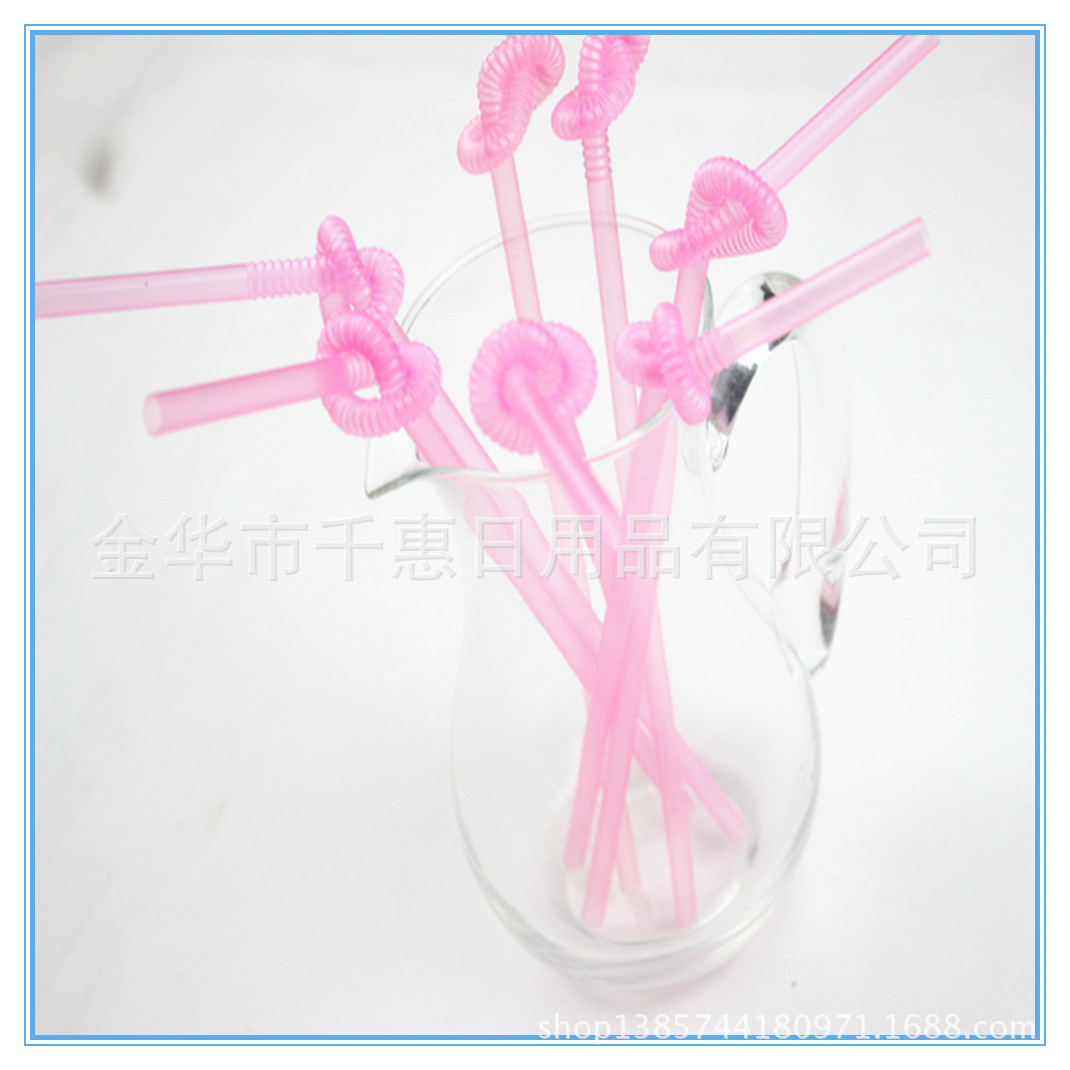 【透明彩色艺术吸管 创意造型 一次性塑料饮料