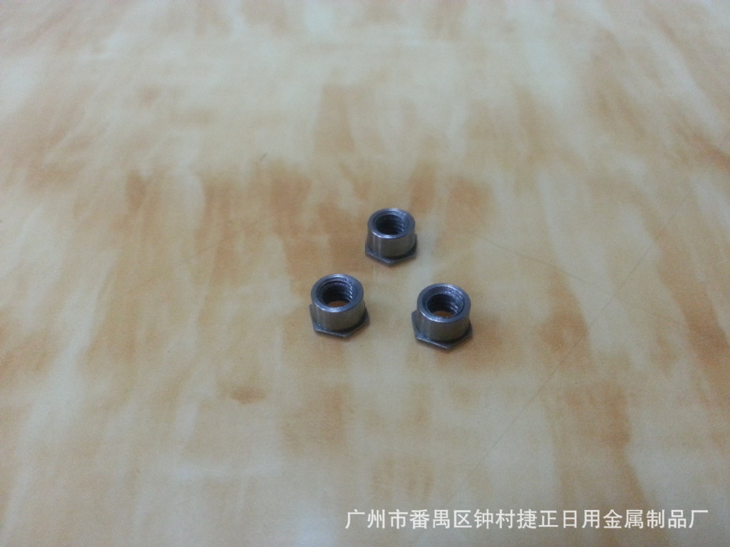 通孔通牙六角铁压铆螺母