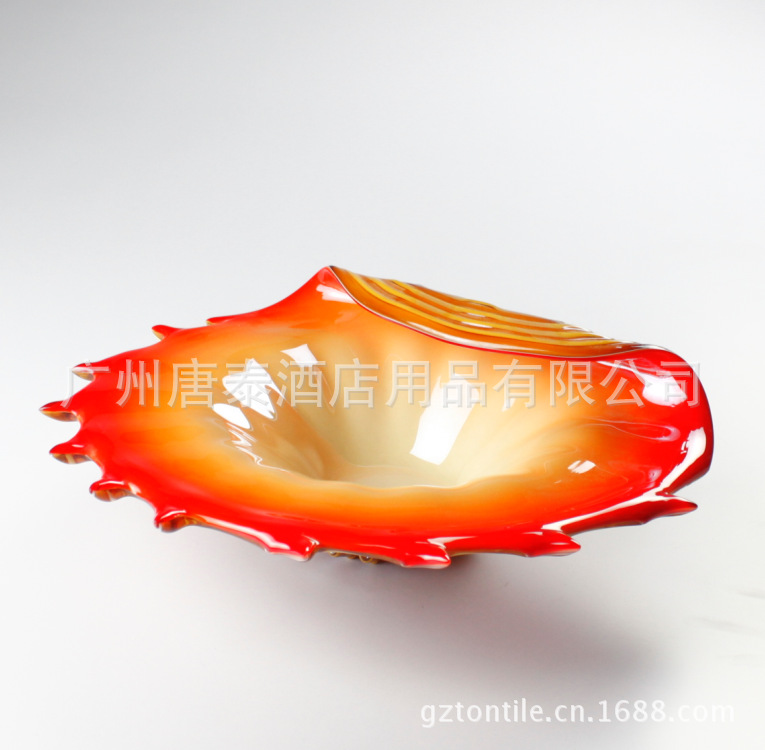 1302-3412红边卷边珍珠果盘4