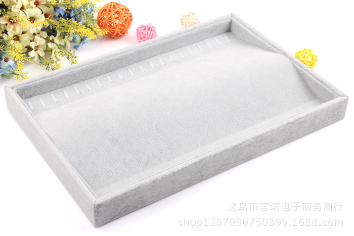 批发采购饰品展示架-冰花绒项链盘 高档绒面项