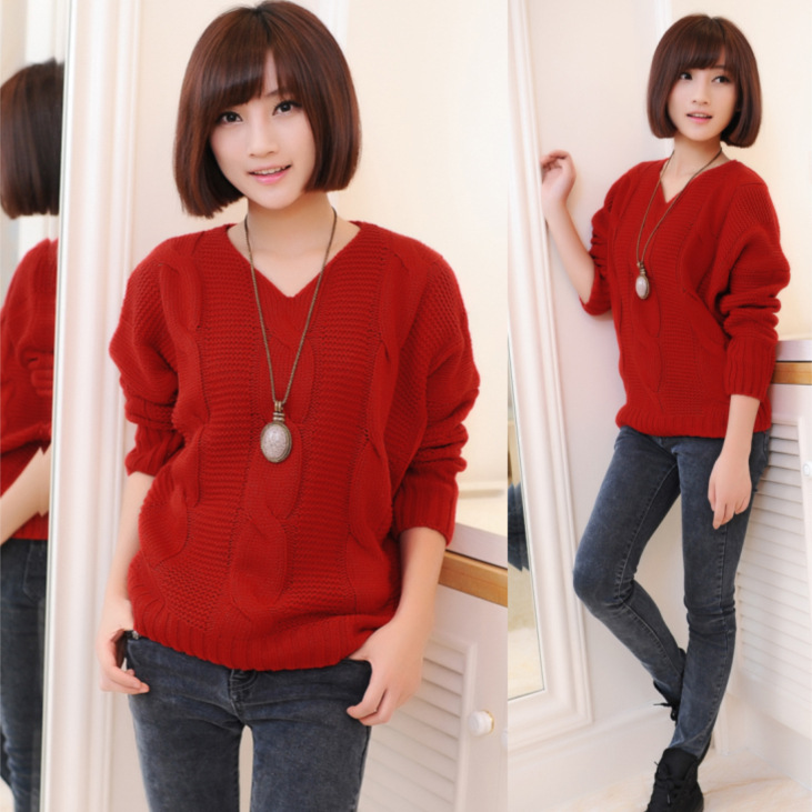 实拍*2013秋装新款麻花<em>毛衣外套</em>女<em>韩版长袖</em>宽