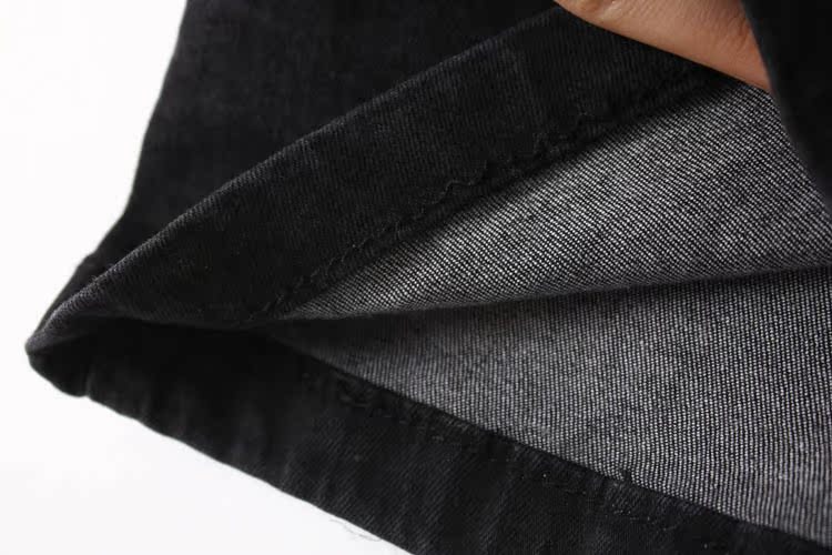 【外贸原单<em>女式冬季</em>弹力<em>黑色</em>牛仔<em>短裤</em> 高腰显