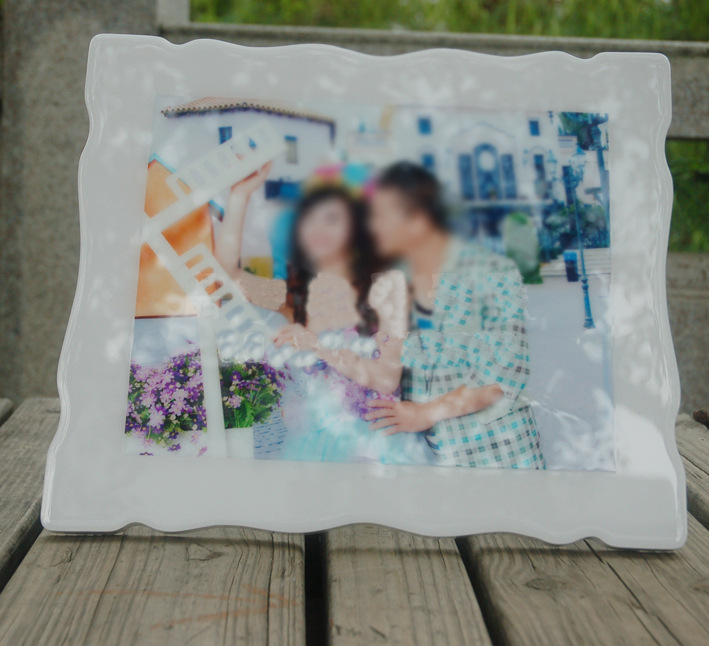 特价14寸韩国烤瓷水晶相框制作含<em>照片</em>冲印设