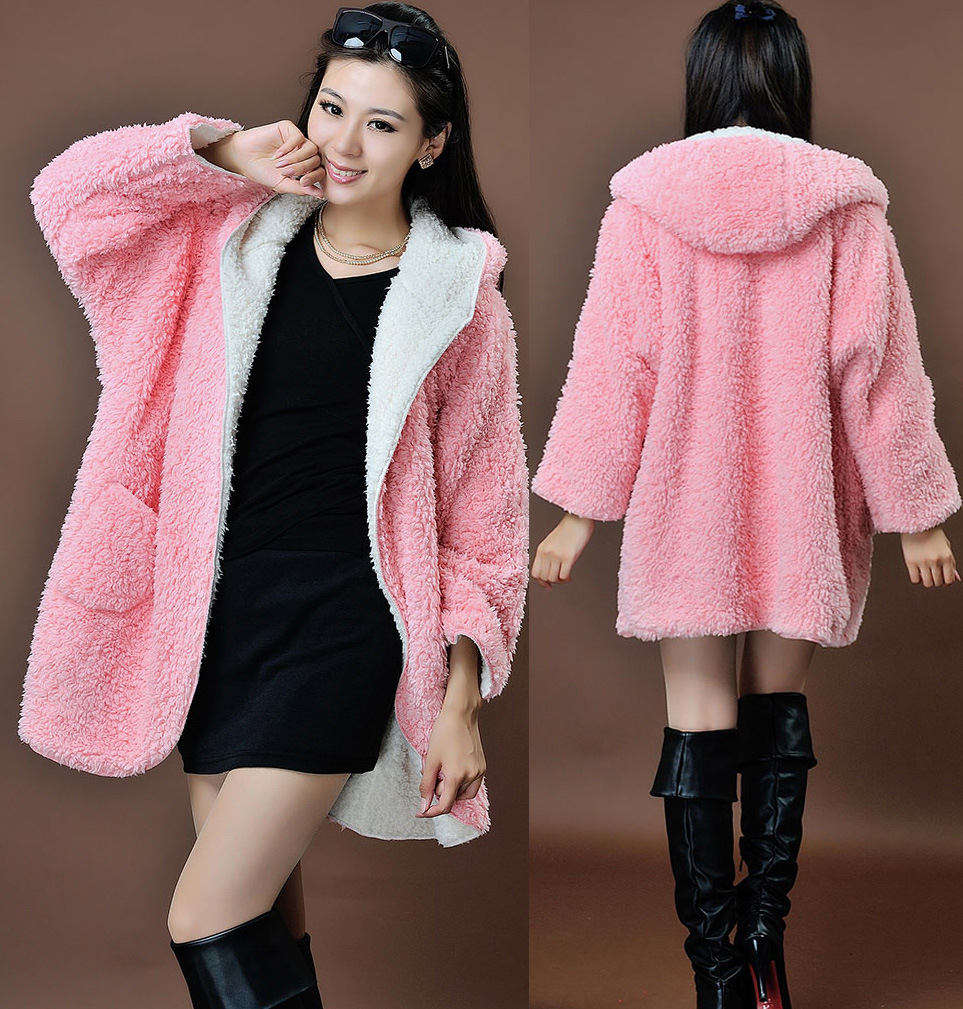 羊羔绒<em>韩版女装</em>外套<em>批发</em>加厚双面冬季女士外套