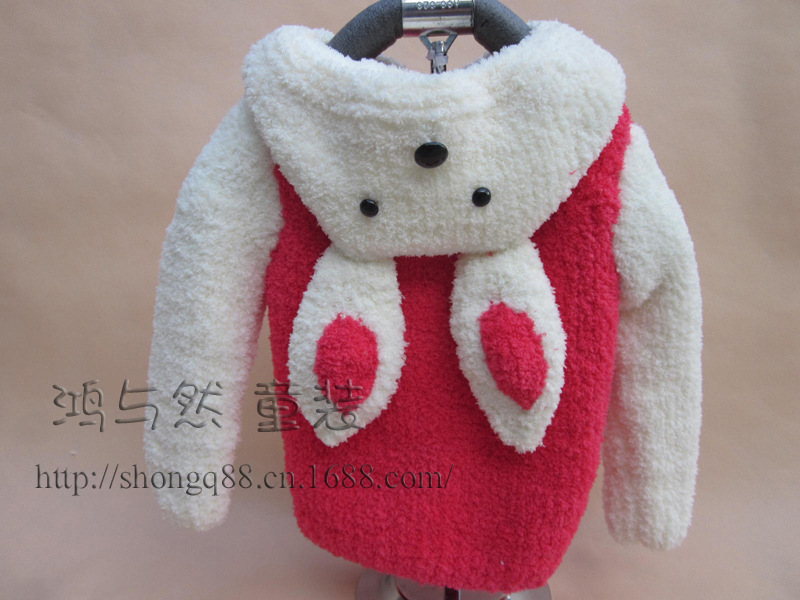 童<em>毛衣</em>-2013<em>珊瑚绒</em>男女童宝宝毛线外套 <em>小兔子</em>