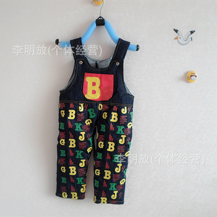 BB1544牛仔背帶褲棉褲