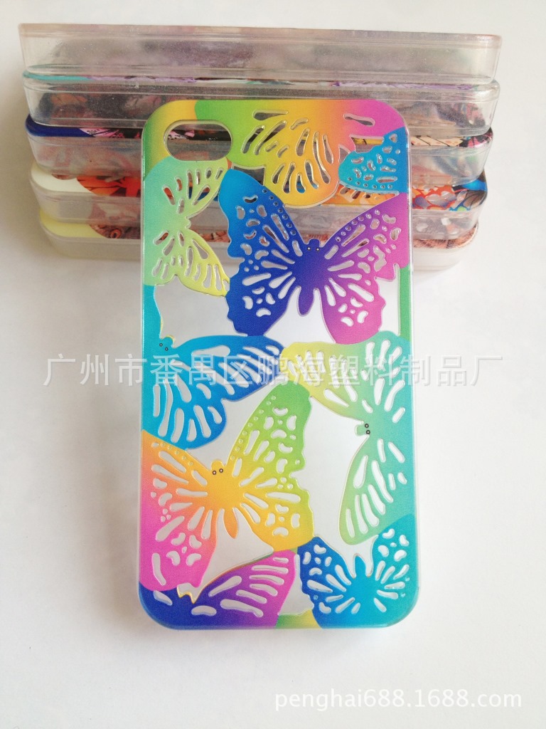 iphone4 彩色UV镂空蝴蝶手机壳火爆热卖韩国