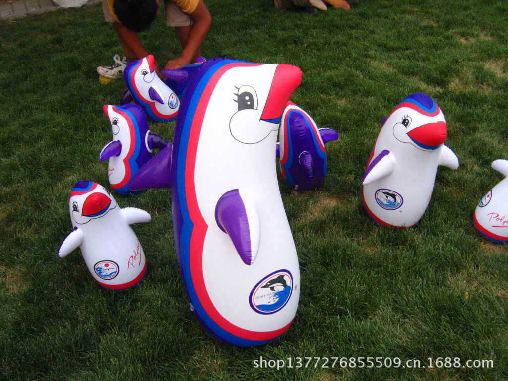 PVC儿童充气不倒翁 地摊充气不倒翁 外星人不