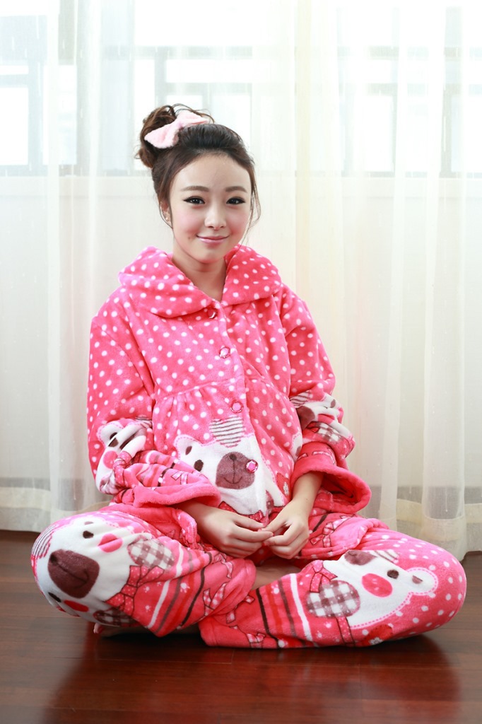 【一件代发 <em>睡衣批发</em> <em>冬加厚</em>孕妇产后套装水貂