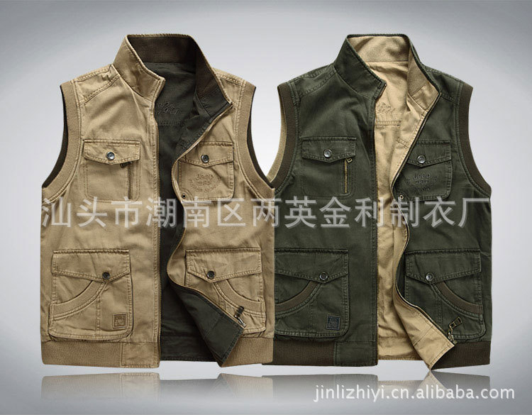 春秋装新品jeep<em>马甲男士工装马甲</em>摄影马甲 可