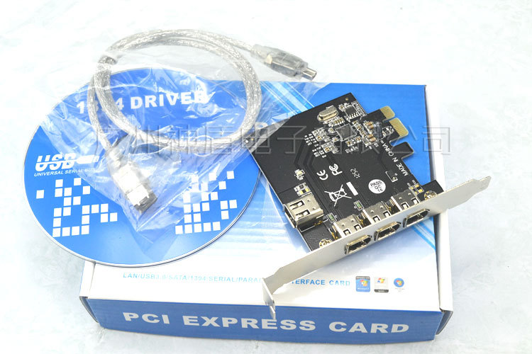 其他电脑配件-PCIE1394卡 1394卡 采集卡 3外