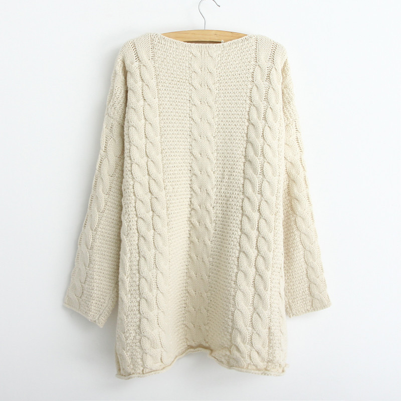 【2013秋冬新款<em>毛衣 麻花</em>+菱形<em>图案</em> 宽松圆领