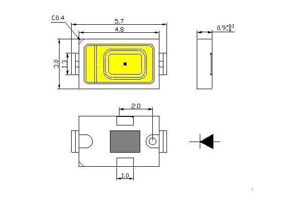 厂家供应led高亮5730灯珠 5730贴片光源 smd5730