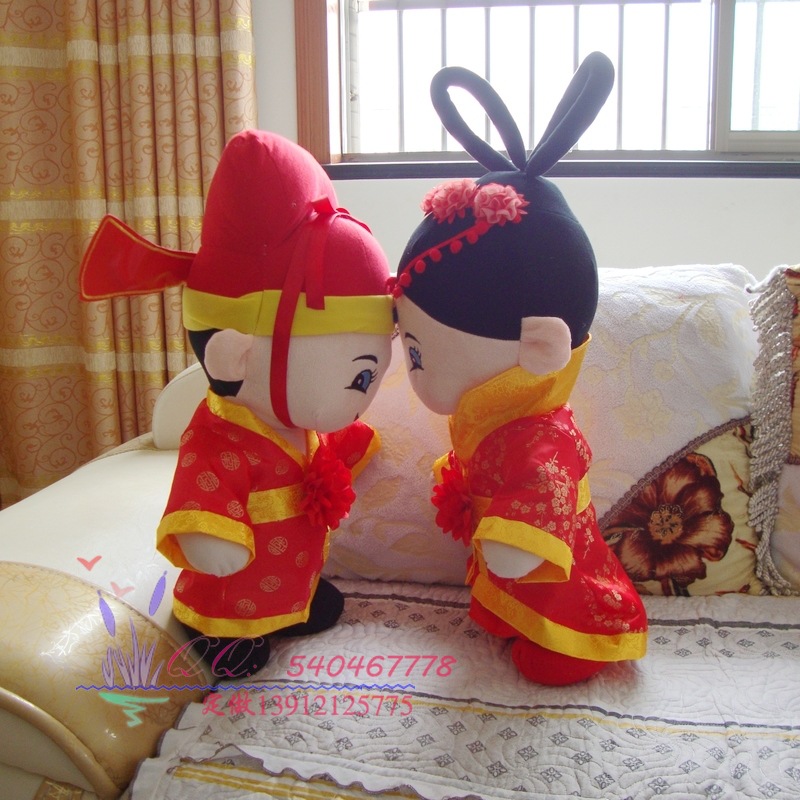 <em>郎才女貌</em>婚庆结婚娃娃 情侣喜娃成对娃娃 压床
