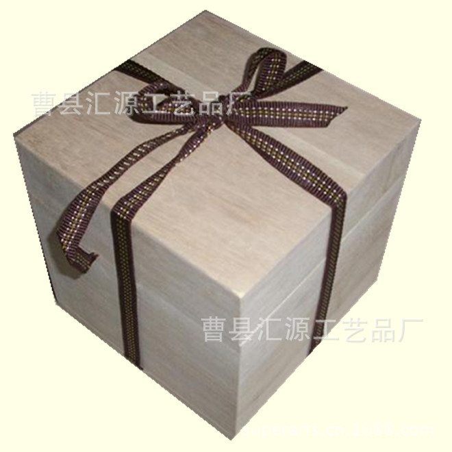 wooden box with knot string