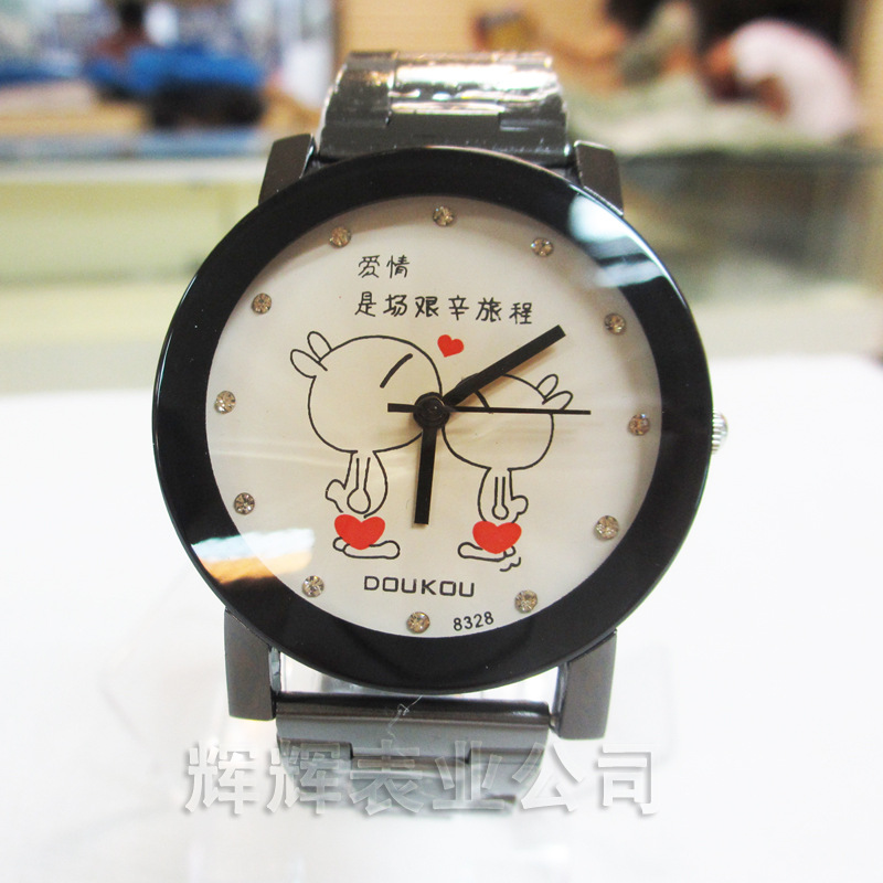 批发采购钟表-韩国时尚学生手表 爱情宣言钢带