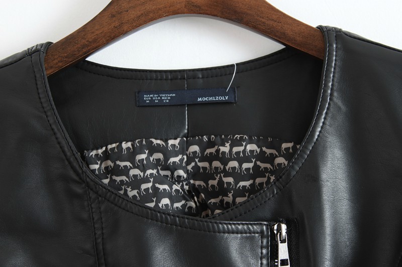 供应2014新款韩版<em>女士</em>皮<em>马甲</em>修身<em>高档</em>水洗PU