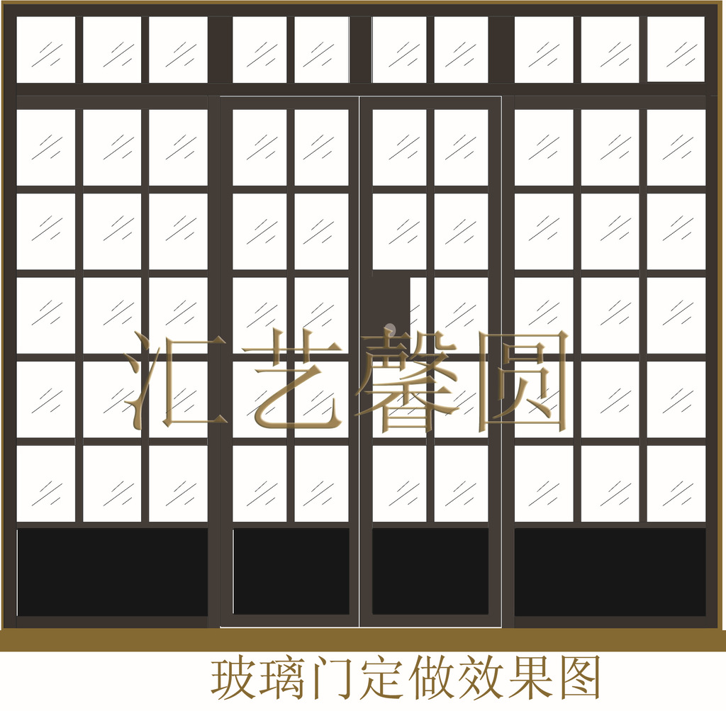 玻璃门窗-工程图纸