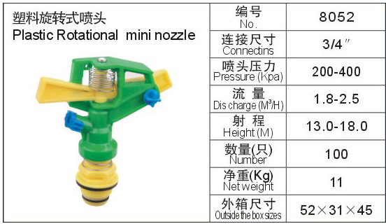 8052塑料旋转喷头（6分）