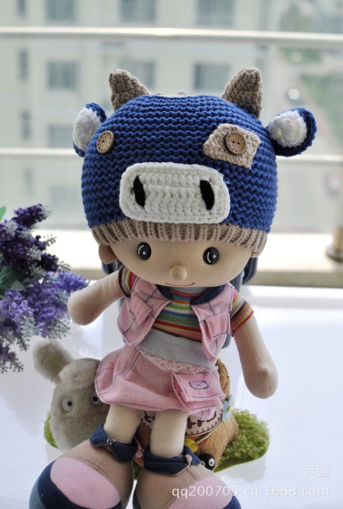 批发采购帽子-批发2013韩国秋冬款可爱奶牛男