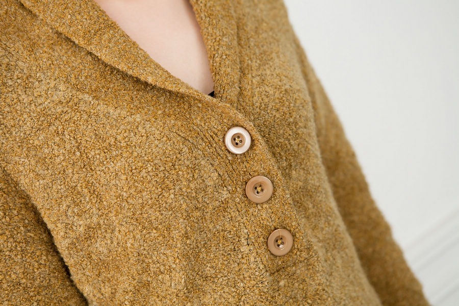 秋冬新款服装外单剪标女装毛衣 <em>羊毛</em>混纺半开