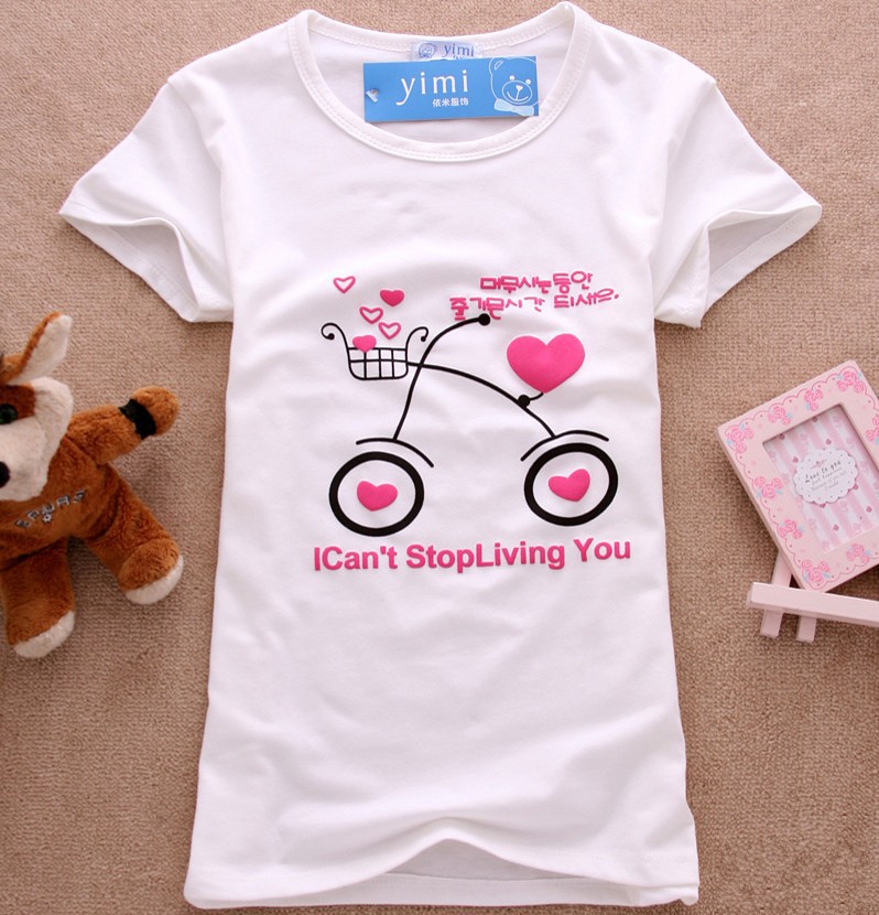 2013年最流行夏季<em>t恤少女装</em>短袖韩版修身休闲