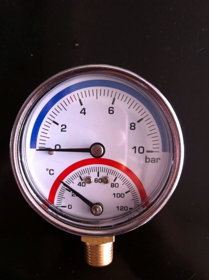 溫度壓力一體表0-120℃0-10bar