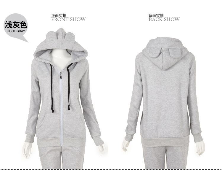 厂家直销 韩版秋装新款可爱拉链<em>女式开衫</em> 抓绒