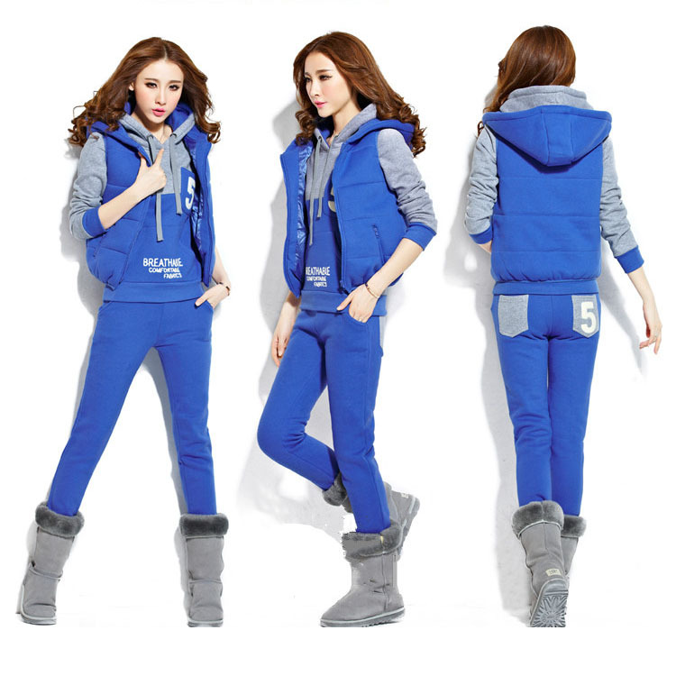 自由呼吸<em>卫衣三件套</em>加厚加绒 抓绒卫衣<em>女秋冬</em>