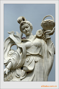 供应<em>天女散花</em>嫦娥奔月七仙女等仙女石雕像 河
