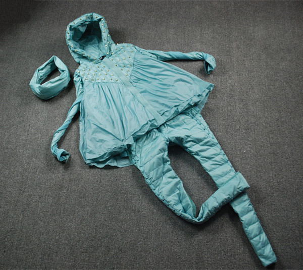 惠欢家2013欧洲站秋冬新款调调<em>女装</em>雪纺<em>羽绒</em>