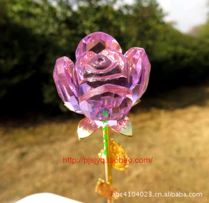 情人节<em>送</em>老婆<em>女友生日</em>礼物水晶<em>玫瑰花</em>摆件求婚