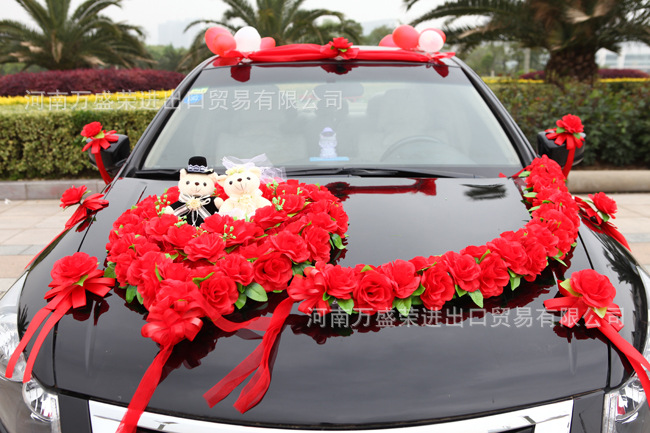 韩式最新款婚庆结婚用品婚车花车装饰套装 卡