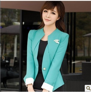 2013新款秋装 修身韩版小西服外套一粒扣女装