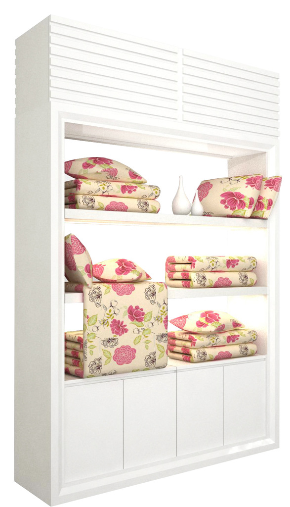 2-1#通透柜白色2950