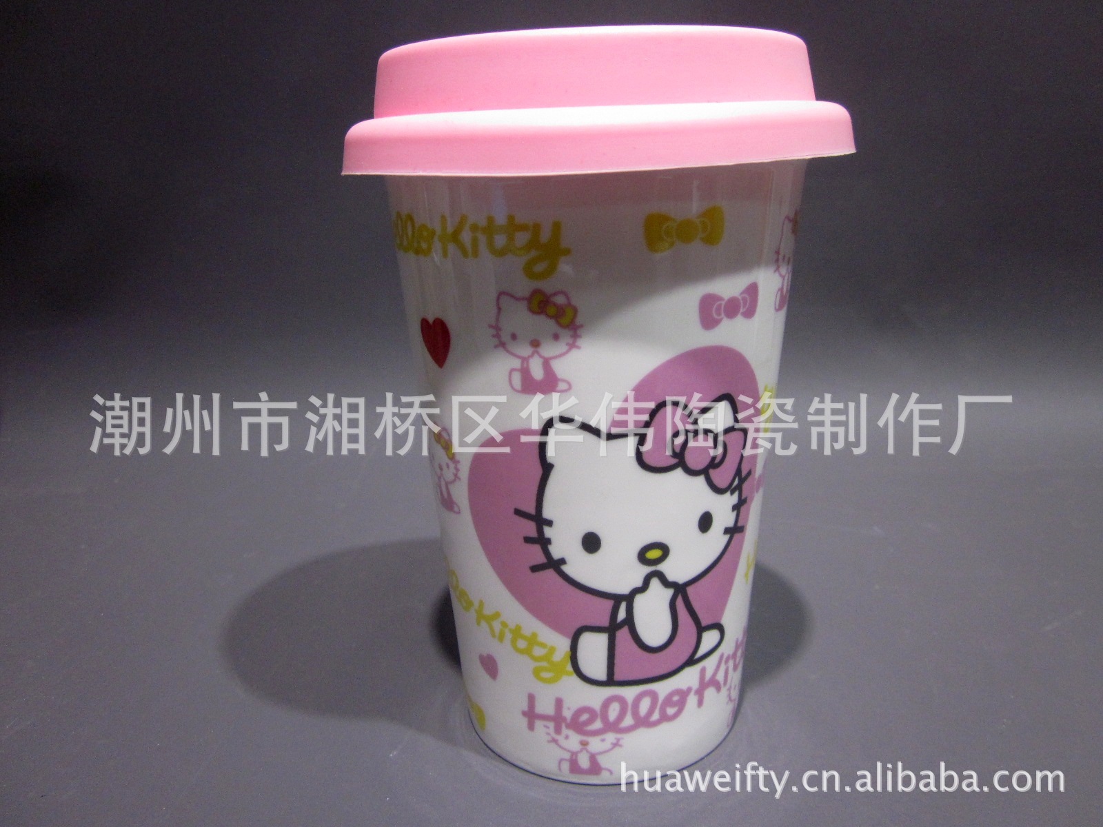 陶瓷單層杯 卡通花面 時尚環保