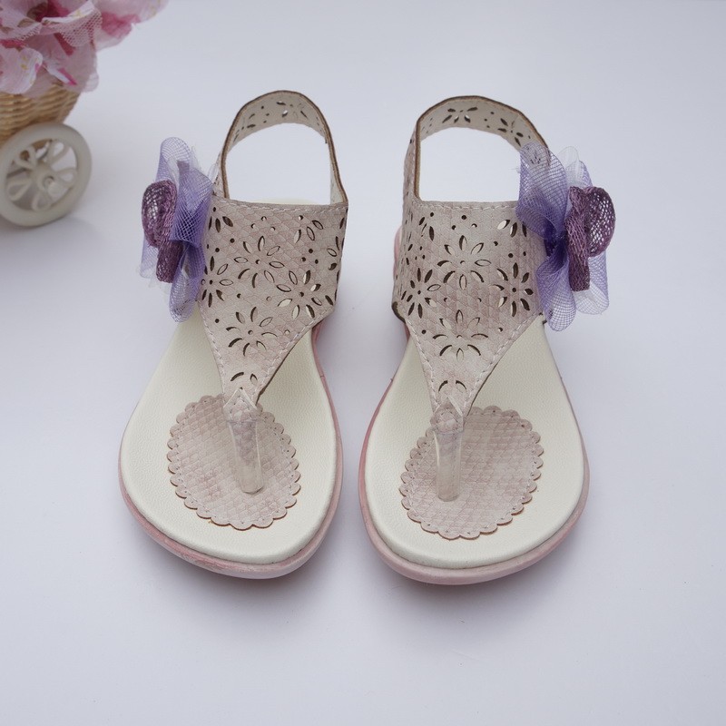 2014款童鞋 女童凉鞋 公主鞋 韩版 中童27-32码 紫色花朵款WK1307