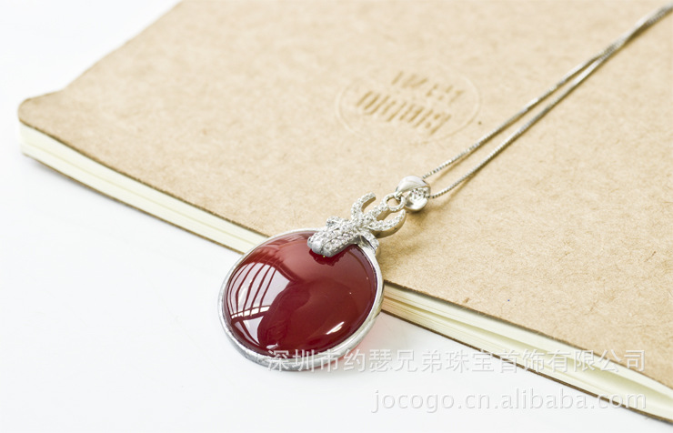 【银饰厂家批发 顺心如意。S925纯银 天然红玛