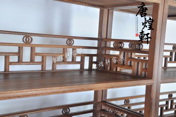 鸡翅木书柜四件套 (9)