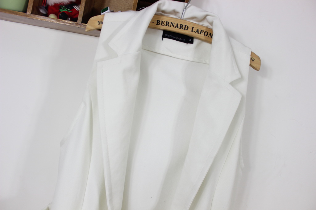 1342511 外单 纯色大口袋西装领<em>长款</em>披肩<em>马甲</em>