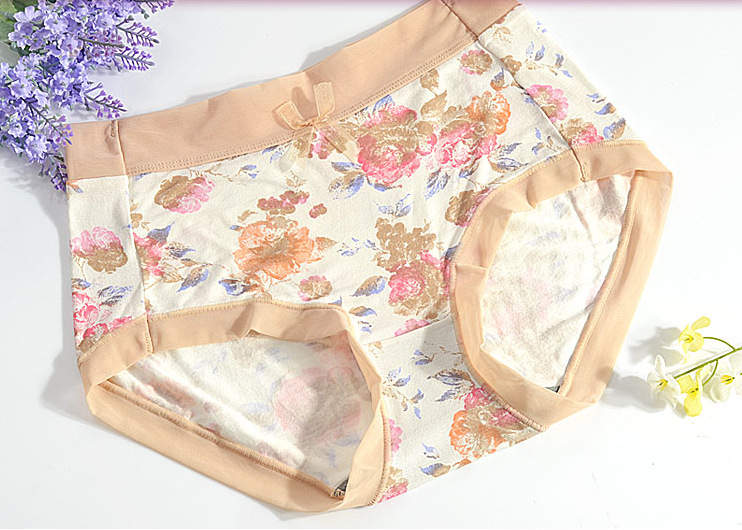 彩田正品<em>女士平角内裤</em>30557<em>莫代尔</em>面料蕾丝花