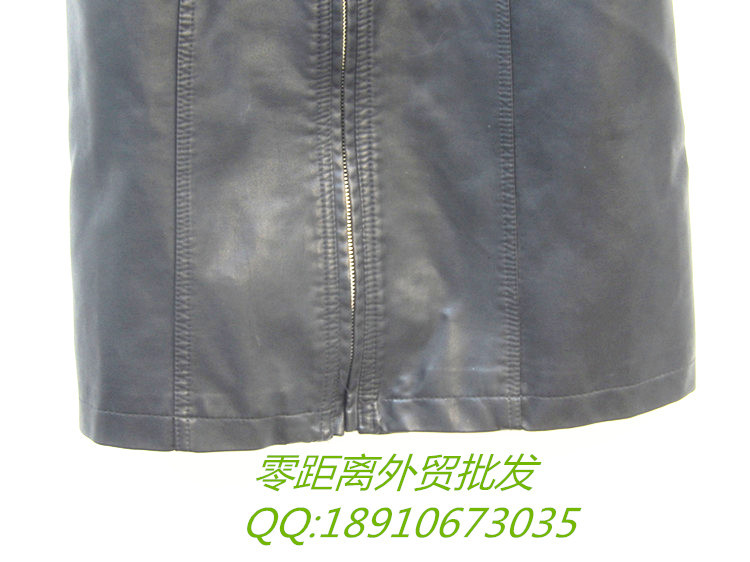 【2013外贸原单木耳领花边<em>拼接式</em>PU<em>马甲</em>连衣