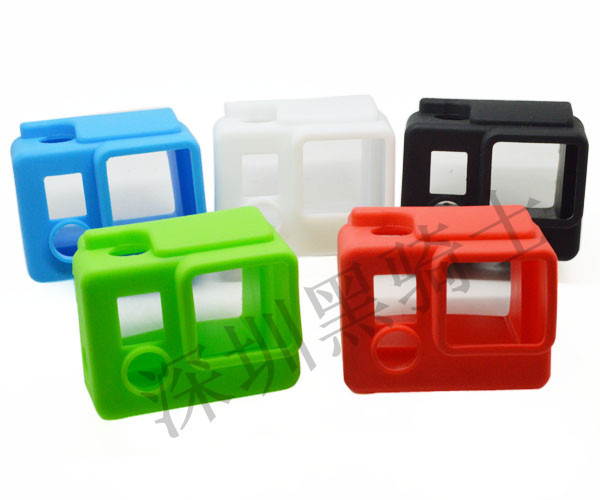 GP98 GoPro配件 Hero3+硅胶套 保护套 黑蓝绿