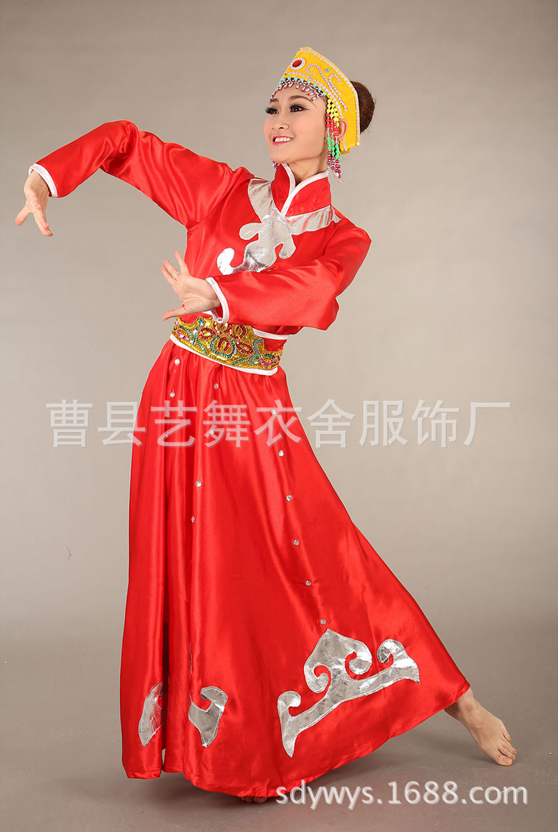 【2013新款蒙古舞蹈表演服饰 蒙古民族演出服
