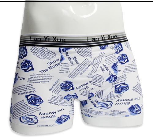 <em>内裤</em>-<em>男士</em>卡通<em>印花纯棉平角</em>裤中腰个性美元报