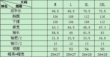 88031尺码表